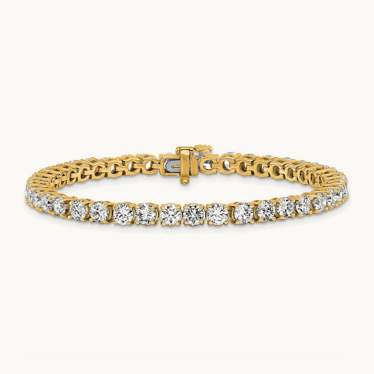 Tennis Bracelet, 9.00 ct tw Lab-Grown Diamond — 14K Yellow Gold