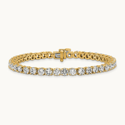 Tennis Bracelet, 9.00 ct tw Lab-Grown Diamond — 14K Yellow Gold