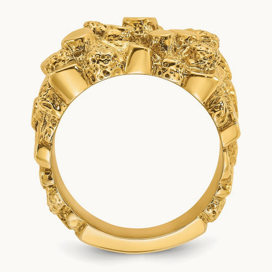 IBGoodman Men's Nugget Ring, 14K