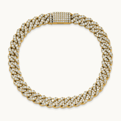 4mm Pavé Cuban Link Bracelet, 5.00 ct tw Lab-Grown Diamond