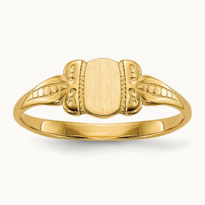 Childs Signet Ring, 14K
