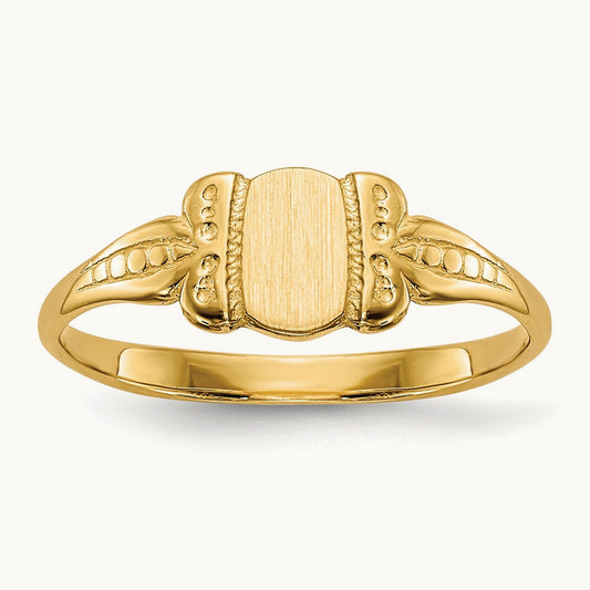 Childs Signet Ring, 14K