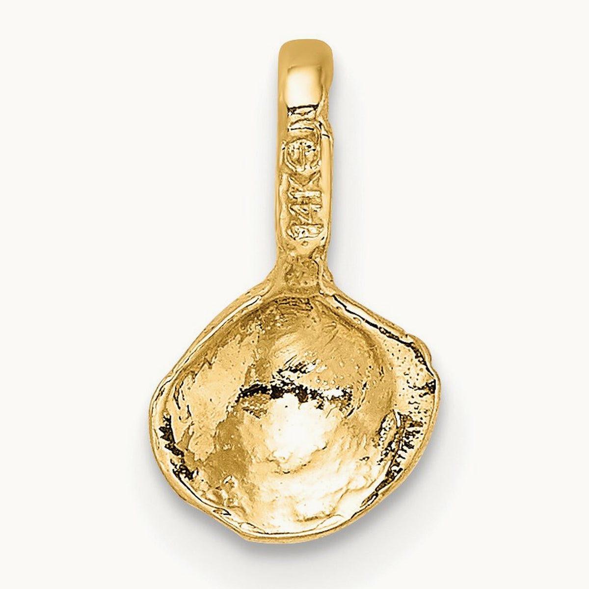 Mini Clam Shell Charm — 14K Yellow Gold