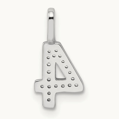 Diamond Number 4 Pendant — photo set