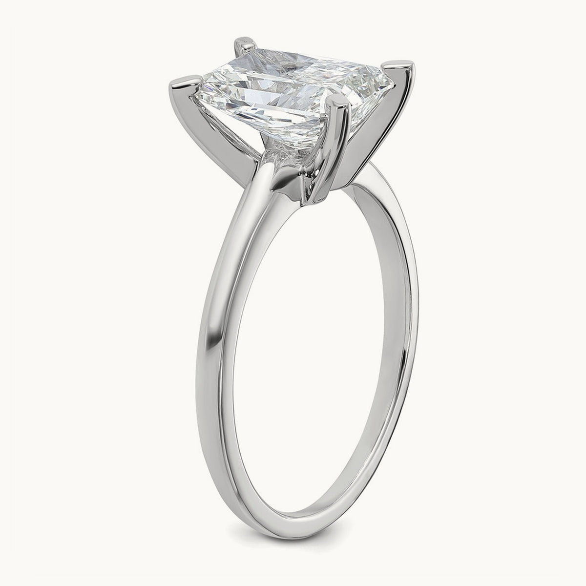 Radiant Solitaire Engagement Ring, 0.50-5.00 ct tw Lab-Grown Diamond — 2 1/4 ct, 14K White Gold