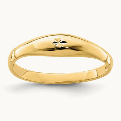 D/C Band Ring, 14K