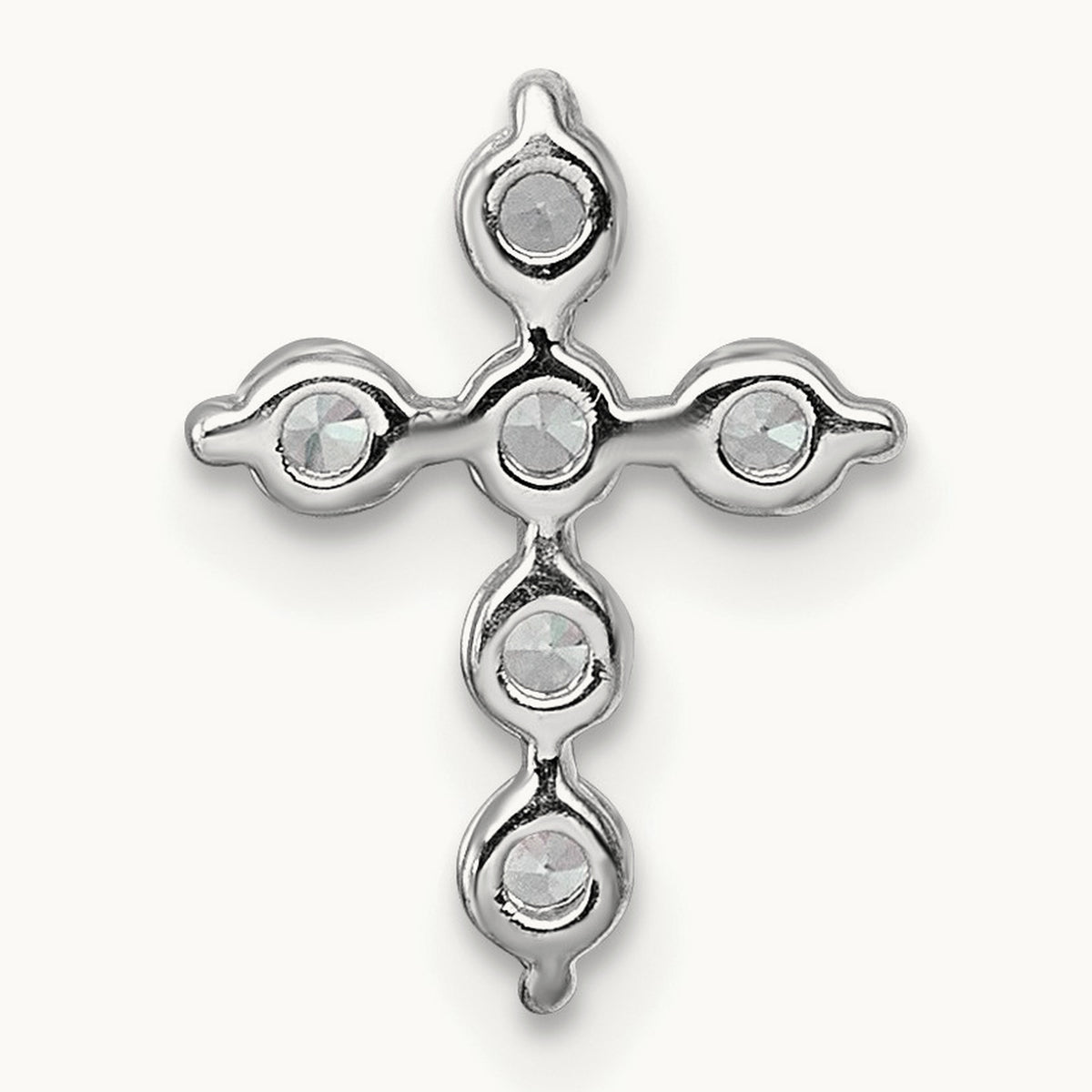 Cross Chain Slide Pendant, 0.25-0.50 ct tw Lab-Grown Diamond — 1/4 ct, 14K White Gold