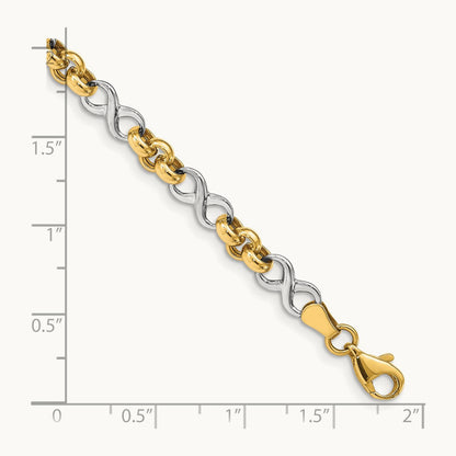 Infinity Bracelet, 14K Two-tone