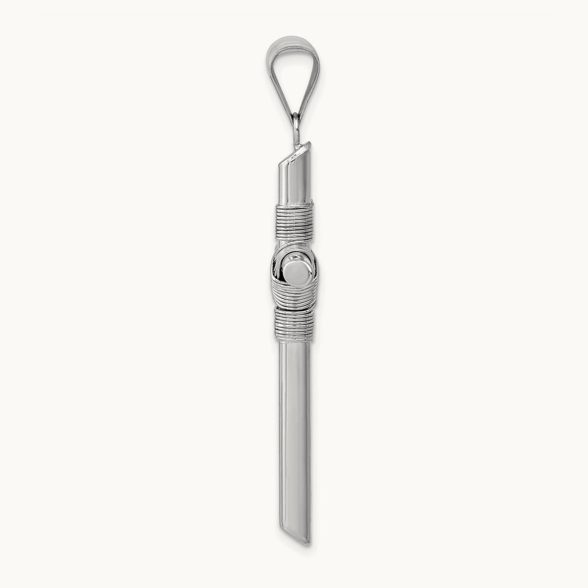 Center Wrap Tube Cross Pendant — 44.09mm
