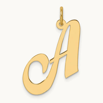 Large Fancy Script Initial Charm