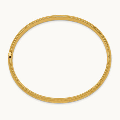 4/16 Diamond-cut Fancy Hinged Bangle Bracelet, 14K