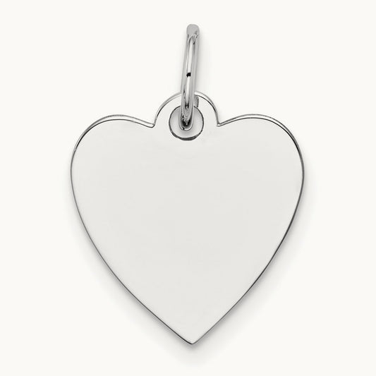 Plain .009 Gauge Engravable Heart Charm — 18mm