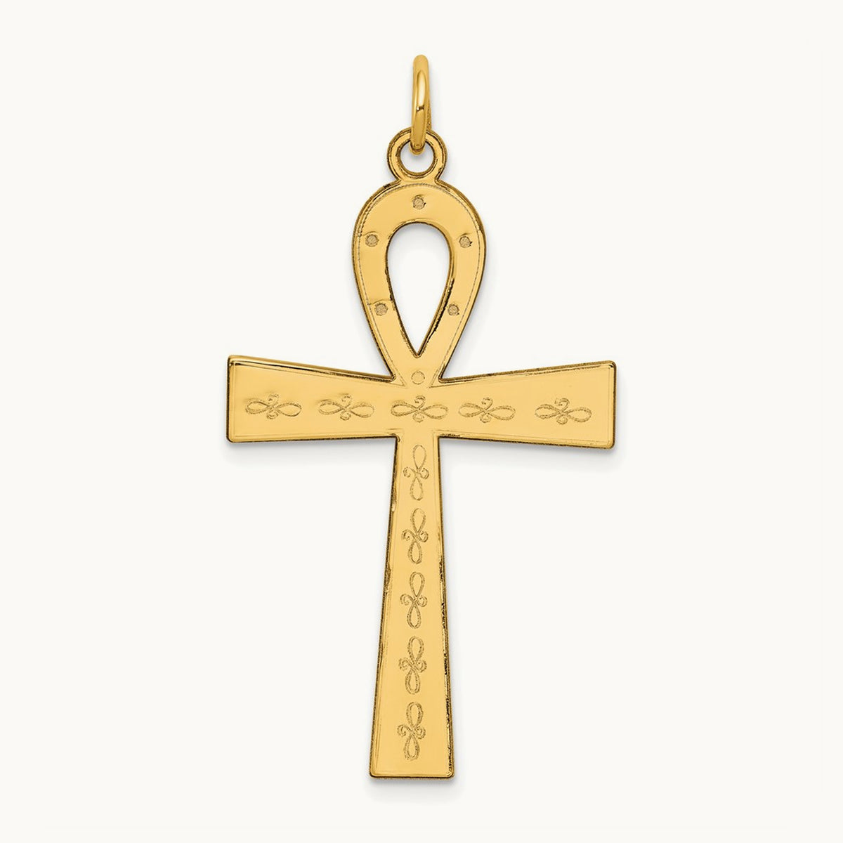 Laser Designed Ankh Cross Pendant — 39mm