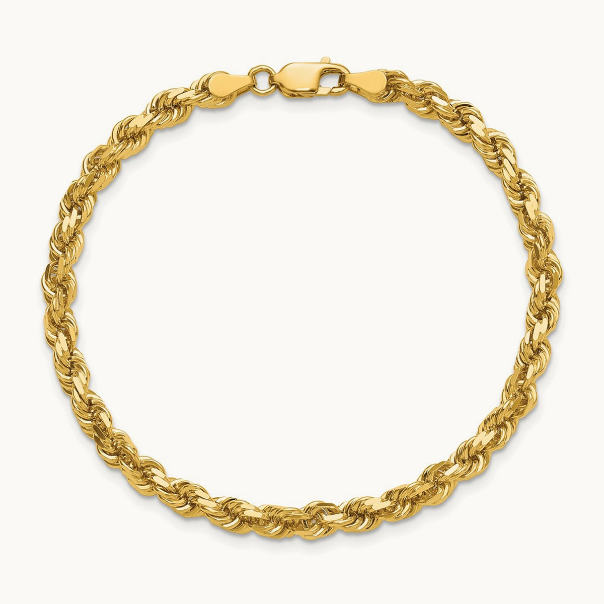 Diamond-cut Rope Chain — 4.25mm