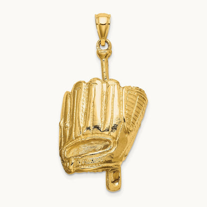 3-D Baseball Glove, Bat, Ball Charm, 14K