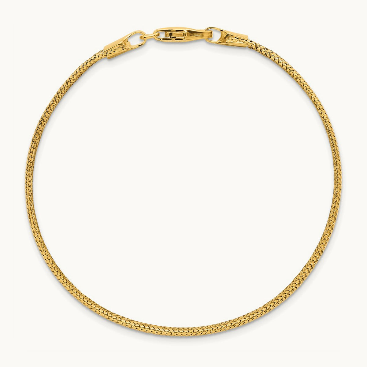 Polished Mesh 7.5in Bracelet, 14K