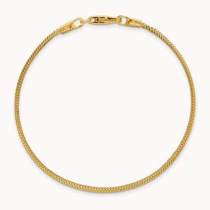 Polished Mesh 7.5in Bracelet, 14K