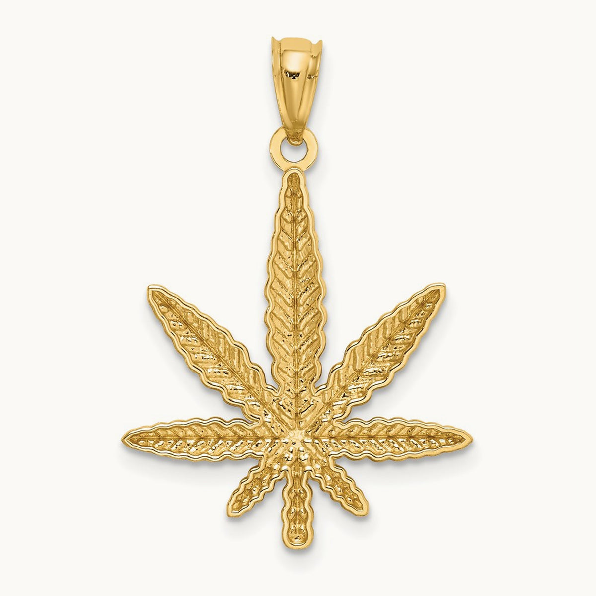 Leaf Pendant, 14K