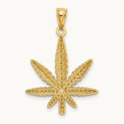 Leaf Pendant, 14K