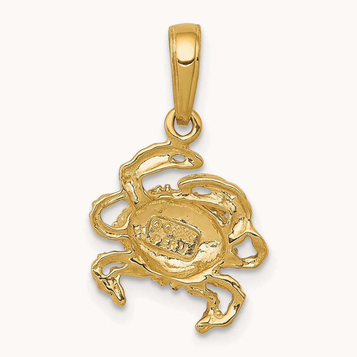Crab Pendant, 14K