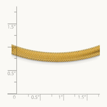 Polished Mesh 17in Necklace, 14K