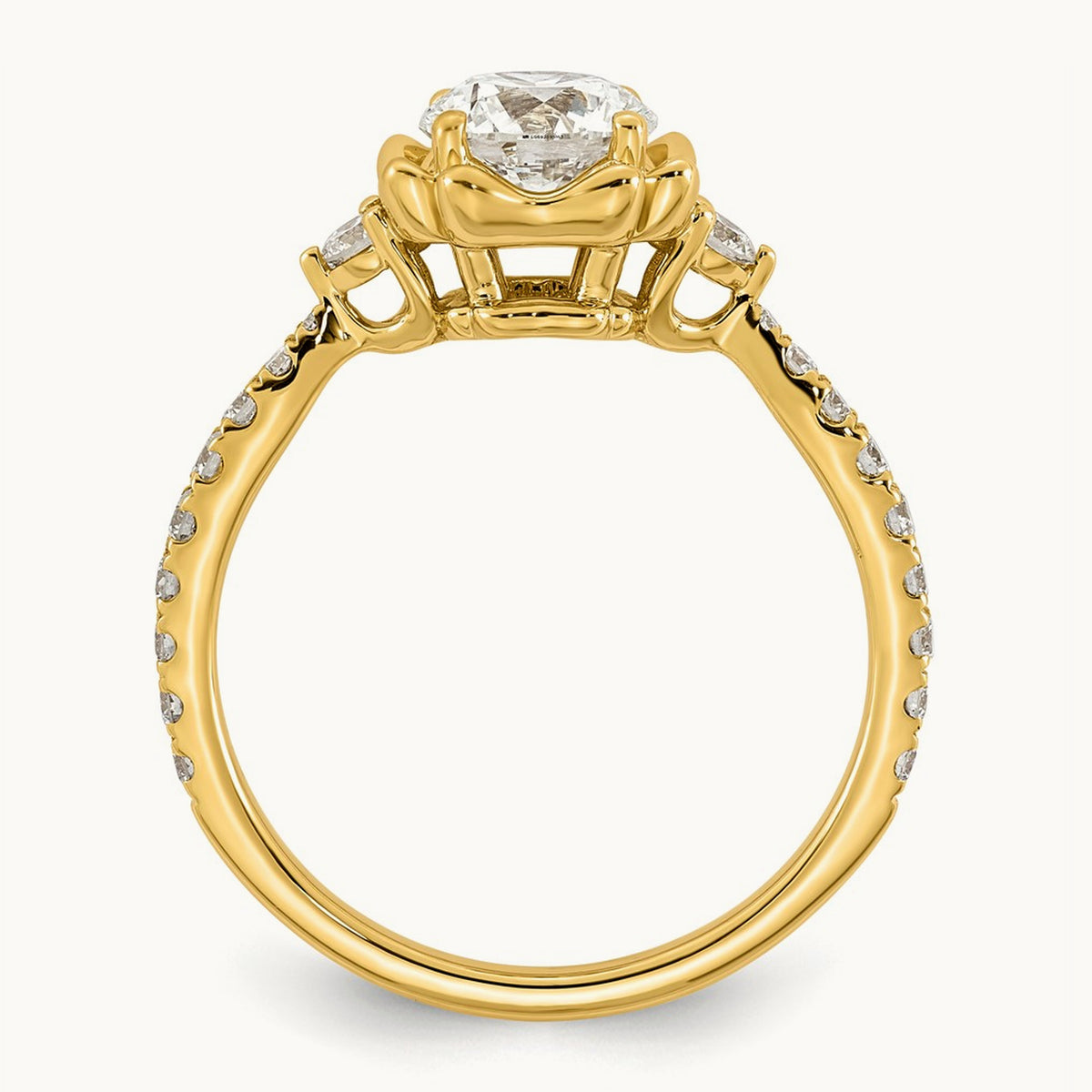 Round Center Ring, 1.50-2.50 ct tw Lab-Grown Diamond