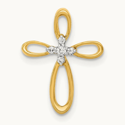 Diamond Cross Slide Pendant — photo set