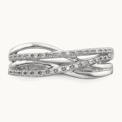 Polished Diamond Ring, 14K White Gold