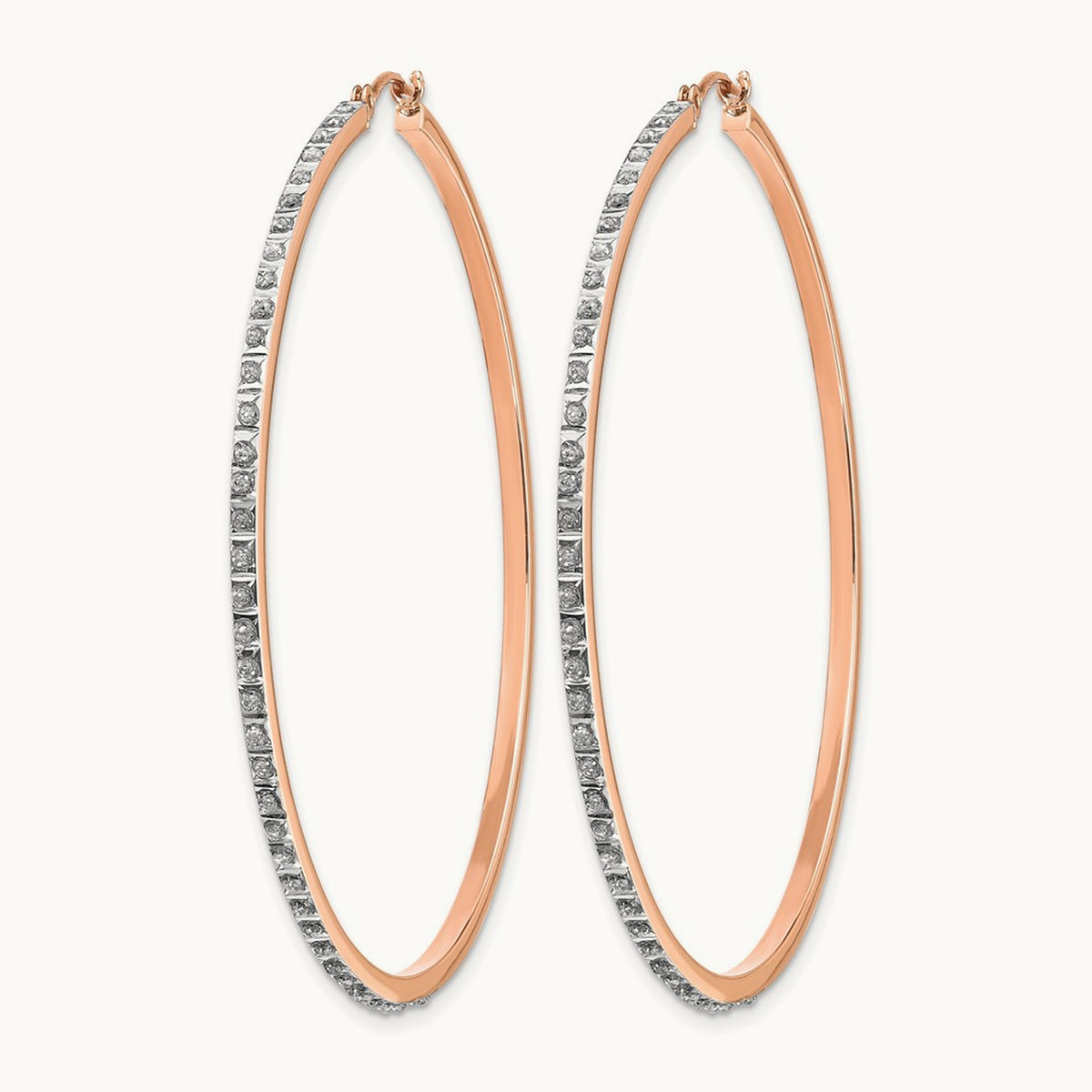 RG Diamond Fascination Dia. Dust/Accent Hoop Earrings — 52mm