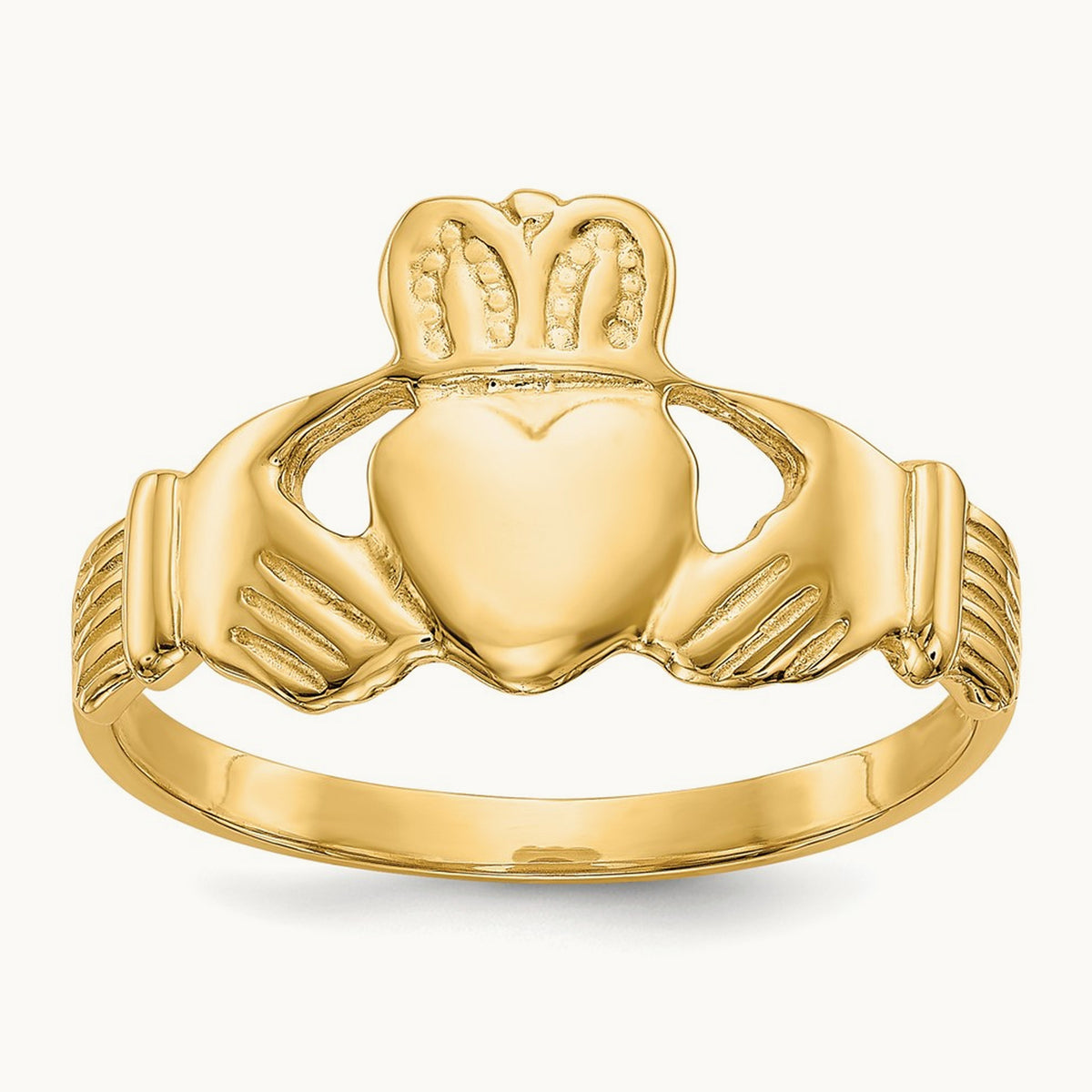 Men's Claddagh Ring, 14K