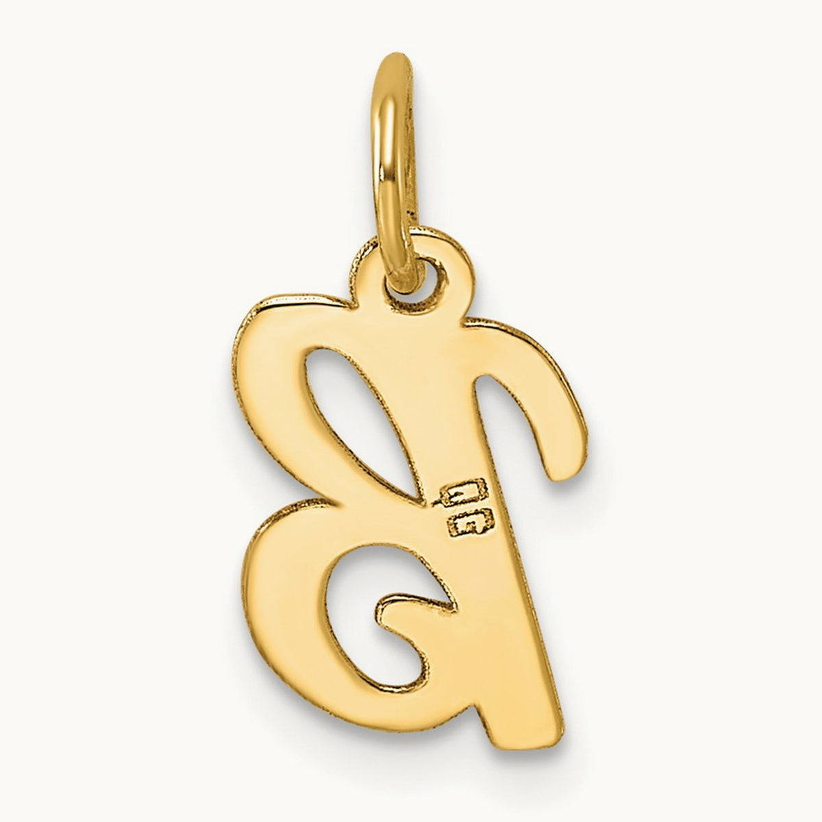 Small Script Letter B Initial Charm, 14K