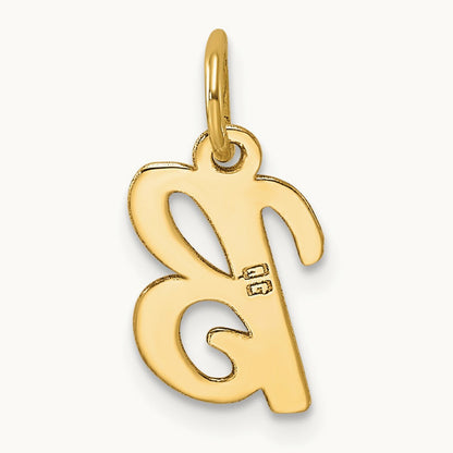 Small Script Letter B Initial Charm, 14K