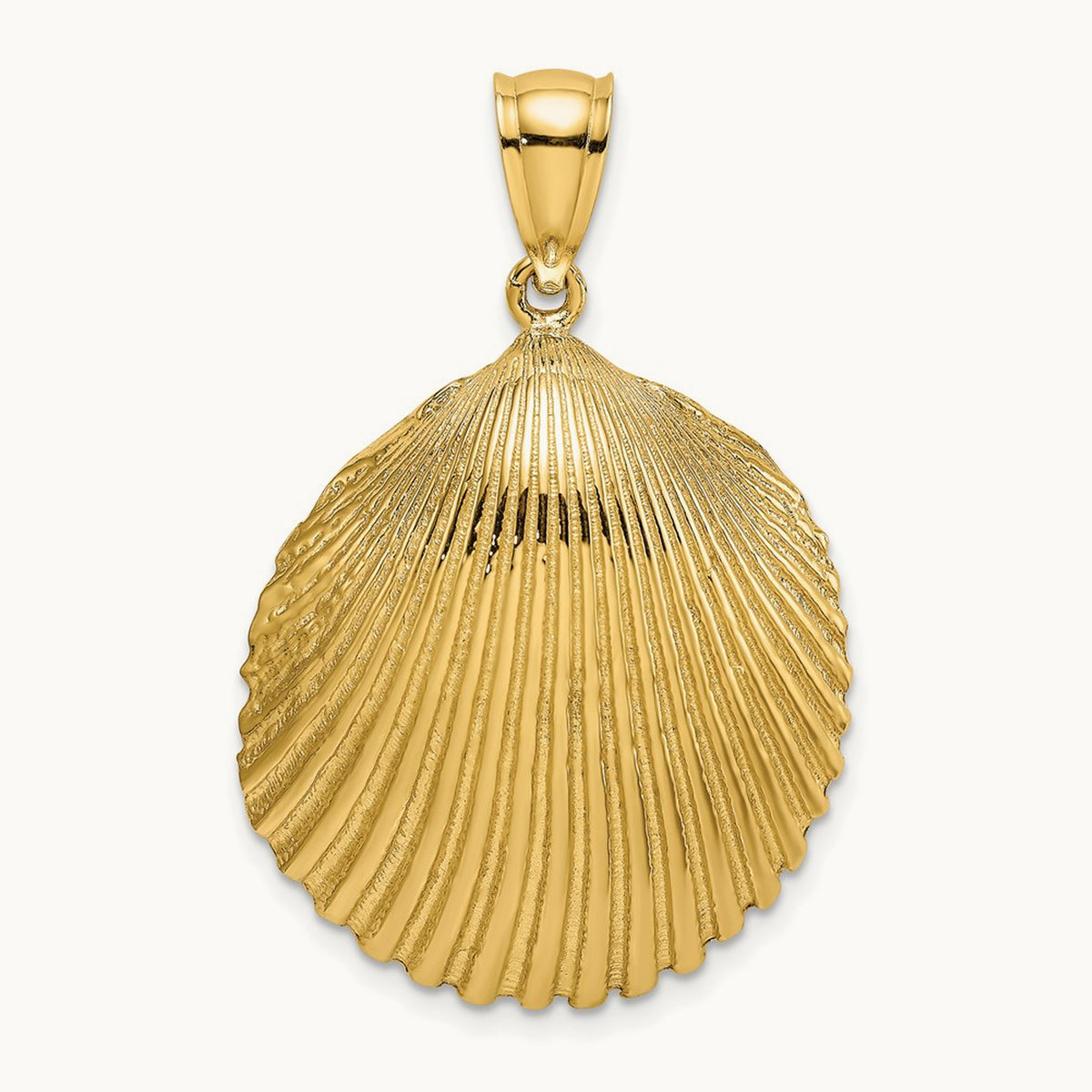 Textured Scallop Shell Charm — photo set