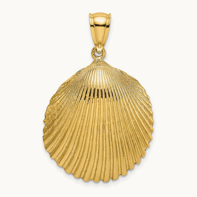 Textured Scallop Shell Charm — photo set