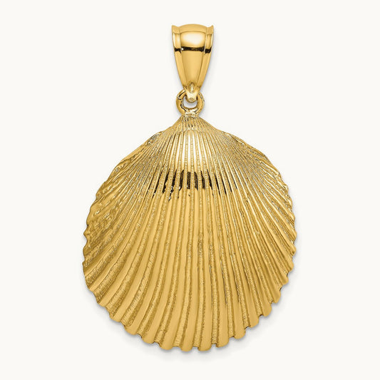 Textured Scallop Shell Charm — photo set