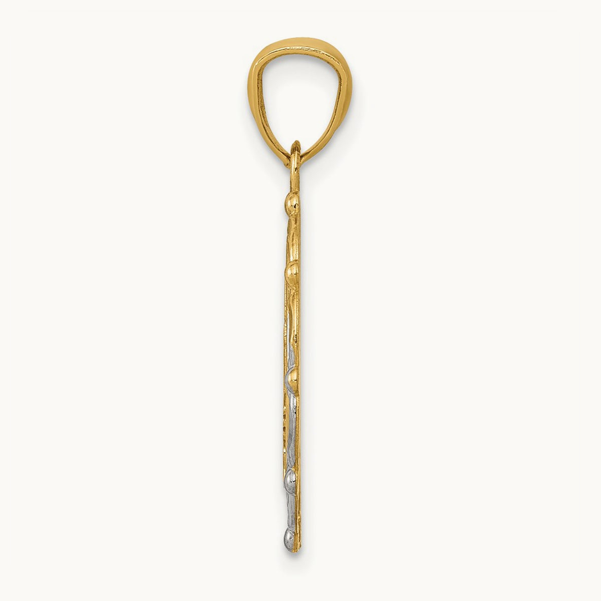 w/Rhodium Baptism Pendant, 14K