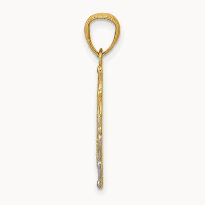 w/Rhodium Baptism Pendant, 14K