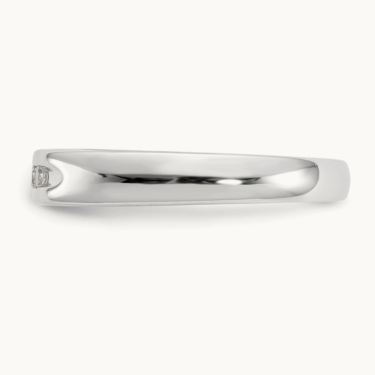 5-Stone Diamond Channel Band, 14K White Gold