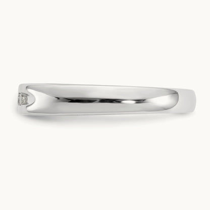 5-Stone Diamond Channel Band, 14K White Gold