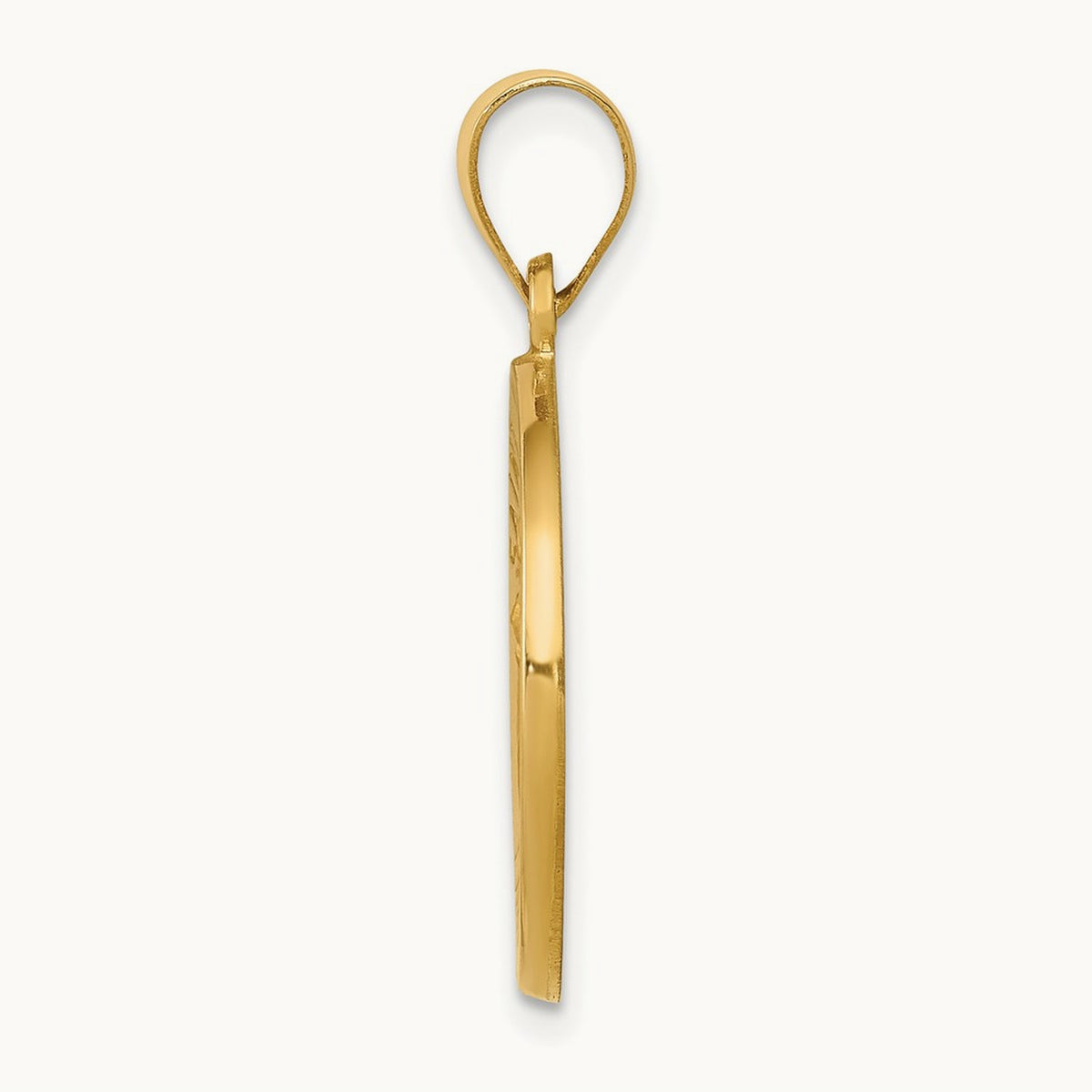 Polished and Satin St John Baptist Medal Hollow Pendant — 27mm