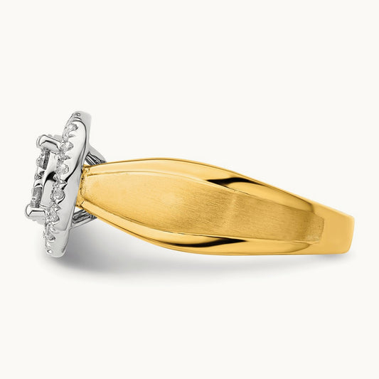 Cluster Engagement Ring, 0.50 ct tw Lab-Grown Diamond