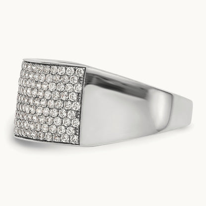 Micro Pave Diamond Band, 14K White Gold
