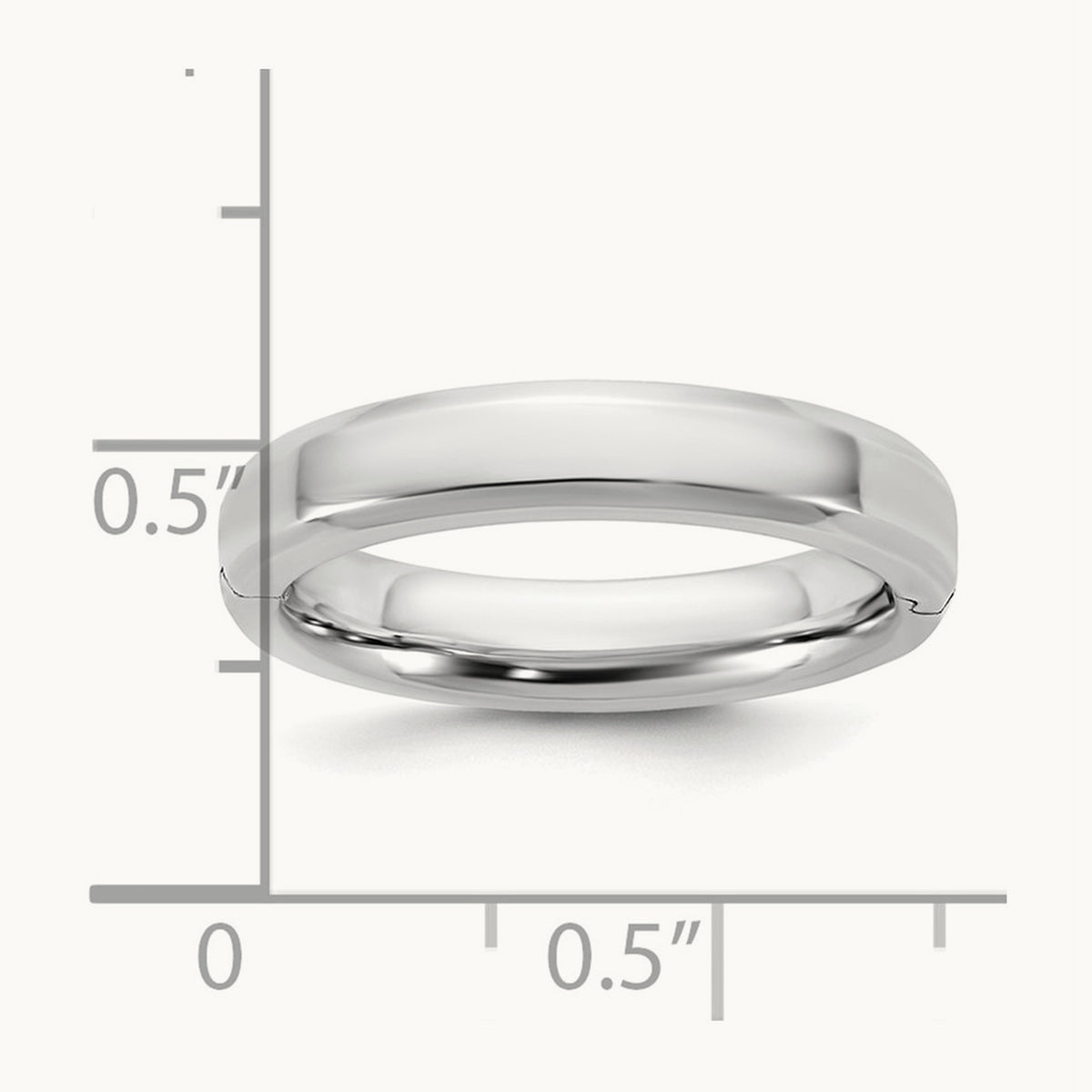 CLIQ Hinged Beveled Edge Wedding Band, 4mm, 14K White Gold