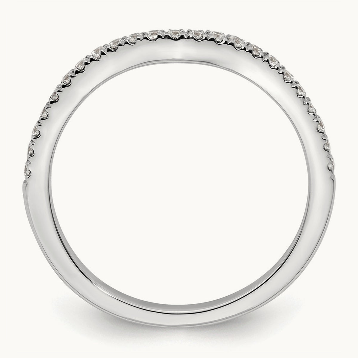 Diamond Wedding Band, 14K White Gold