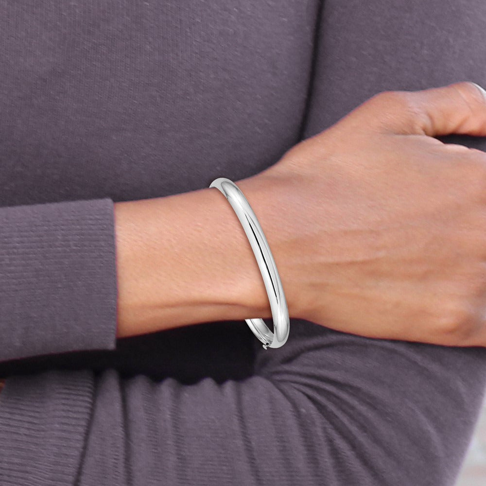 High Polished Hinged Bangle — 6.00mm