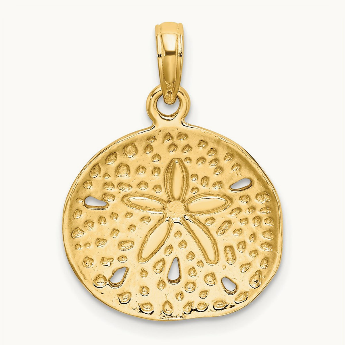 Cut-Out Sand Dollar Charm, 14K