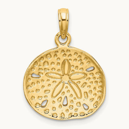 Cut-Out Sand Dollar Charm, 14K