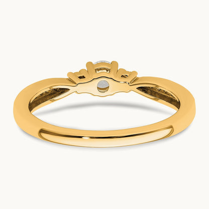 Petite Engagement Ring, 0.25 ct tw Lab-Grown Diamond — 10K Yellow Gold