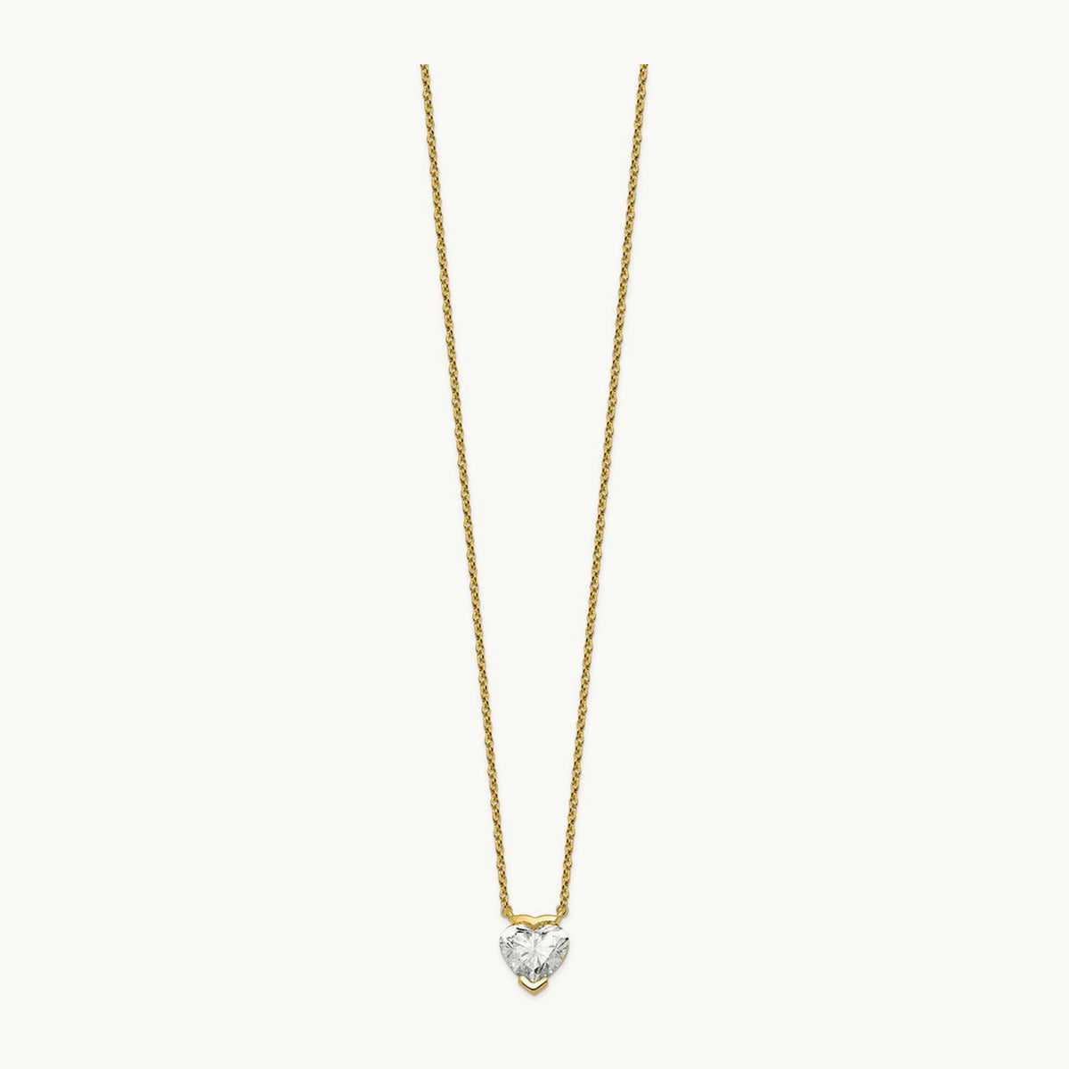 Heart Half Bezel Pendant Necklace, 1.00-3.00 ct tw Lab-Grown Diamond