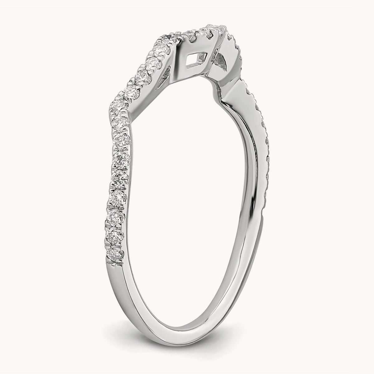Diamond Wedding Band, 14K White Gold
